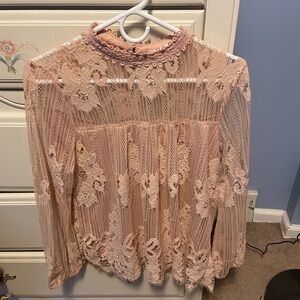 Pink Lacy Top